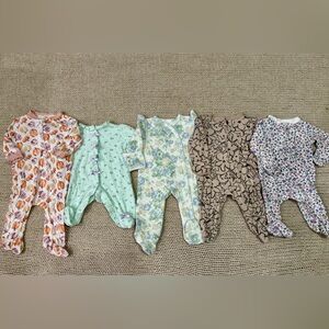 Floral and Patterned Kids One Piece Set